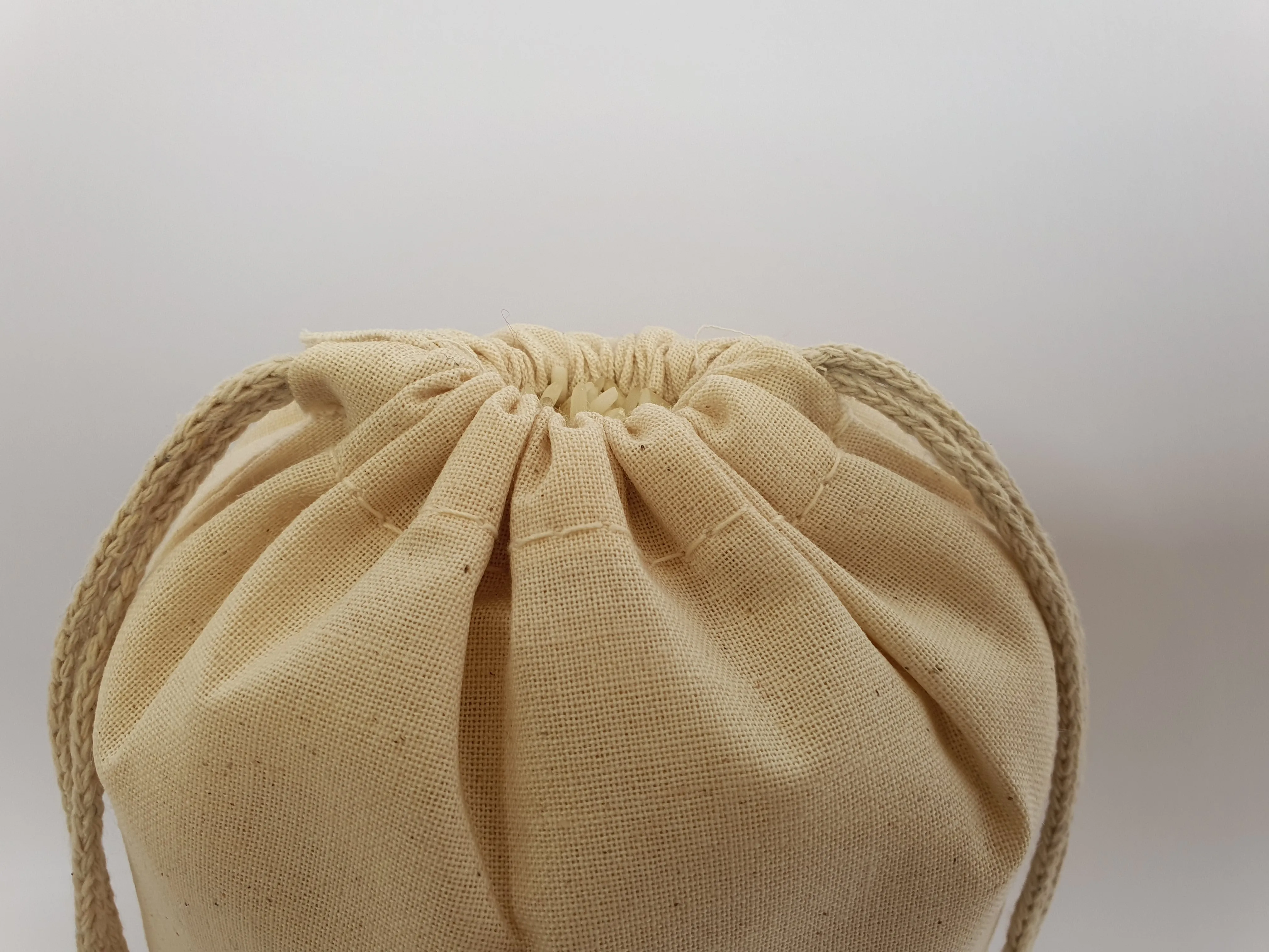 2x3 inch Cotton Reusable Double Drawstring Bags