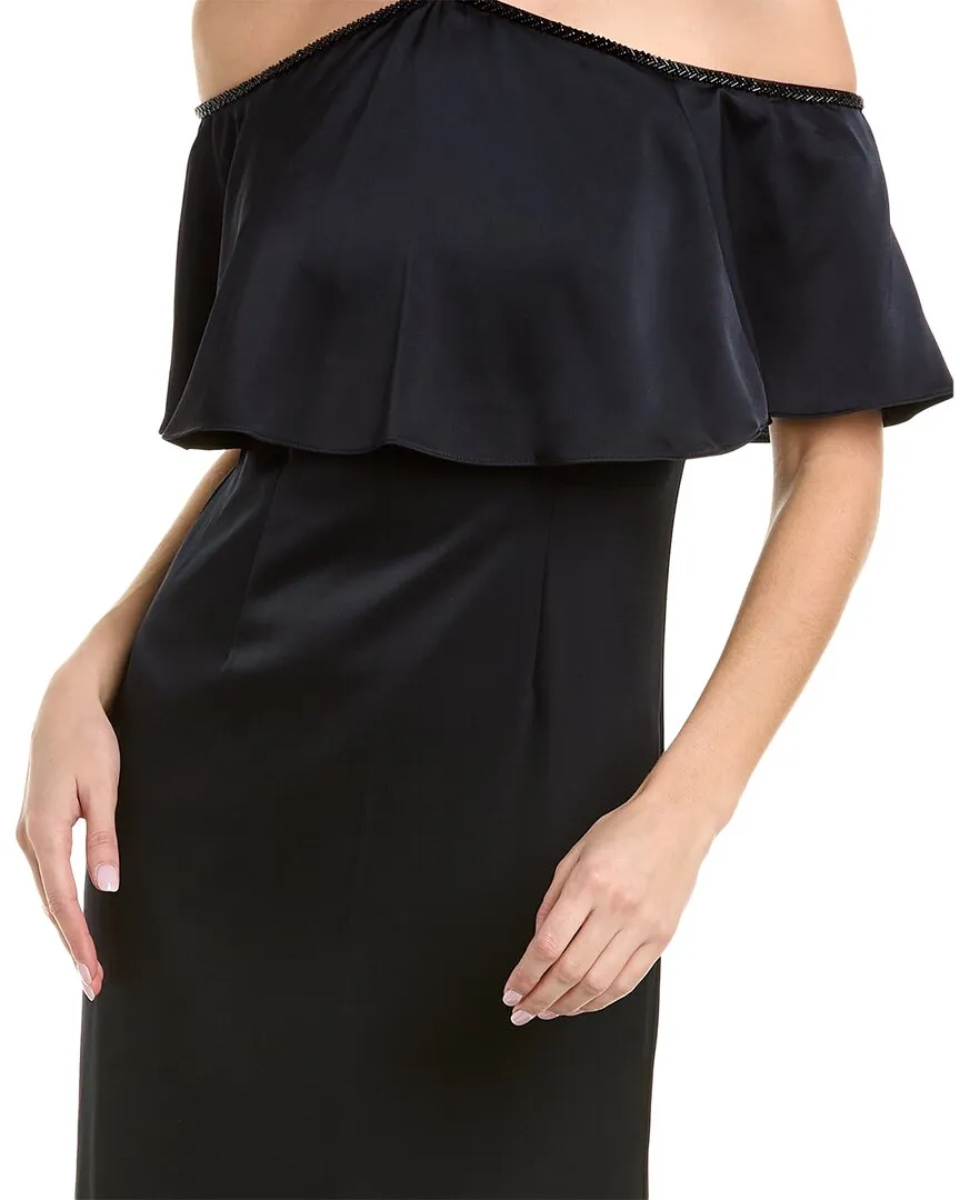 Aidan Mattox Cold-Shoulder Gown