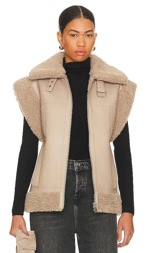 Apparis Jay Vest in Taupe