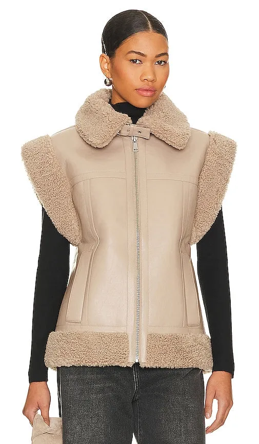 Apparis Jay Vest in Taupe