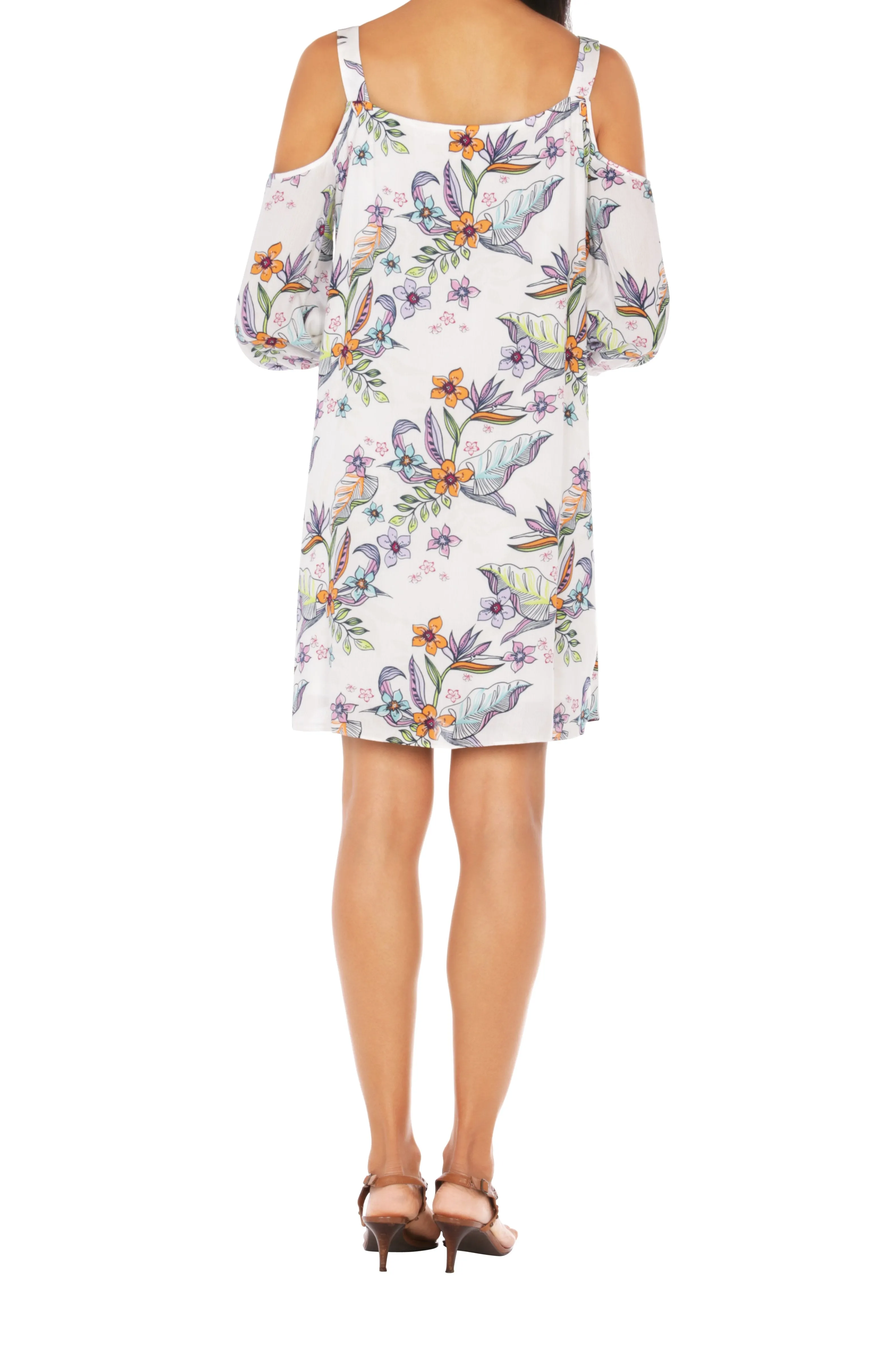 Caribbean Joe® Cold Shoulder Dress