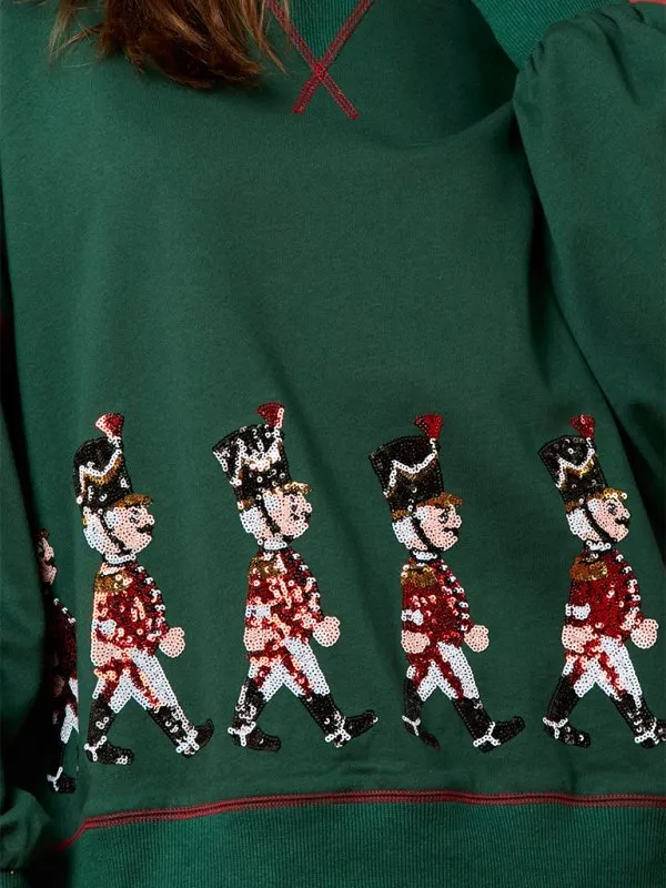 Christmas Small Soldier Sequin Sweatshirt