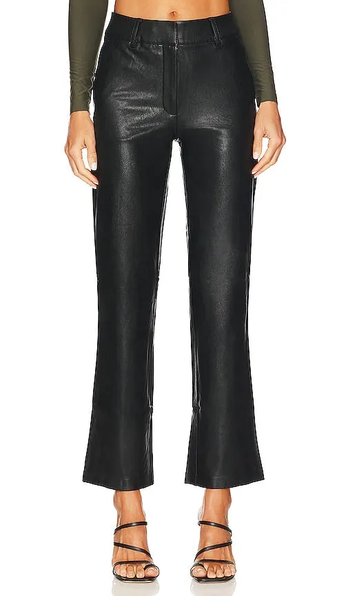 Commando Faux Leather Full Length Trouser in Black