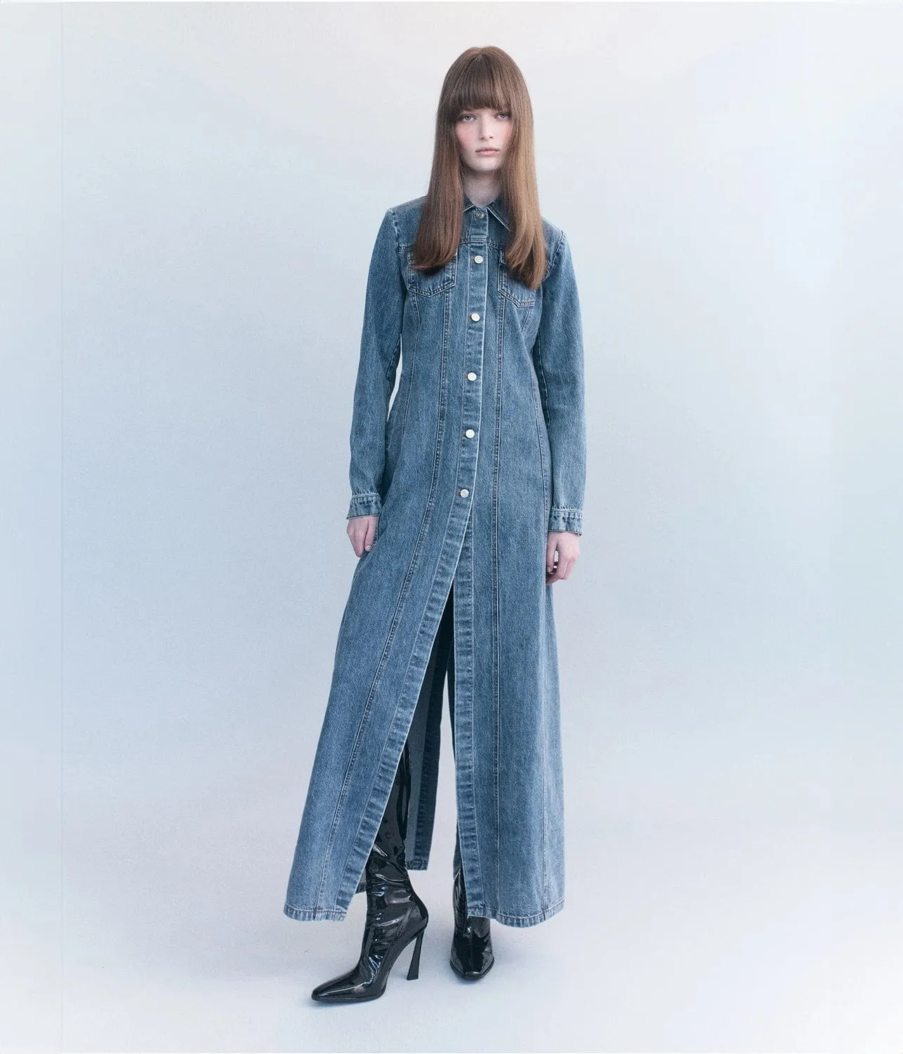 FABIAN DENIM COAT- INDIGO