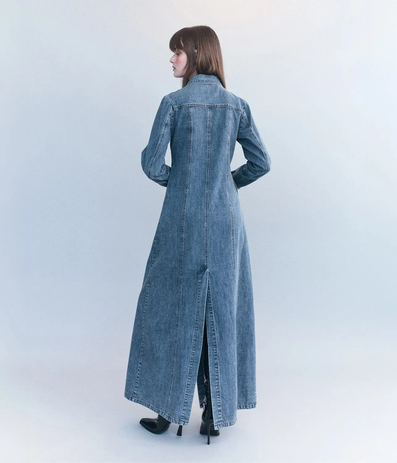 FABIAN DENIM COAT- INDIGO