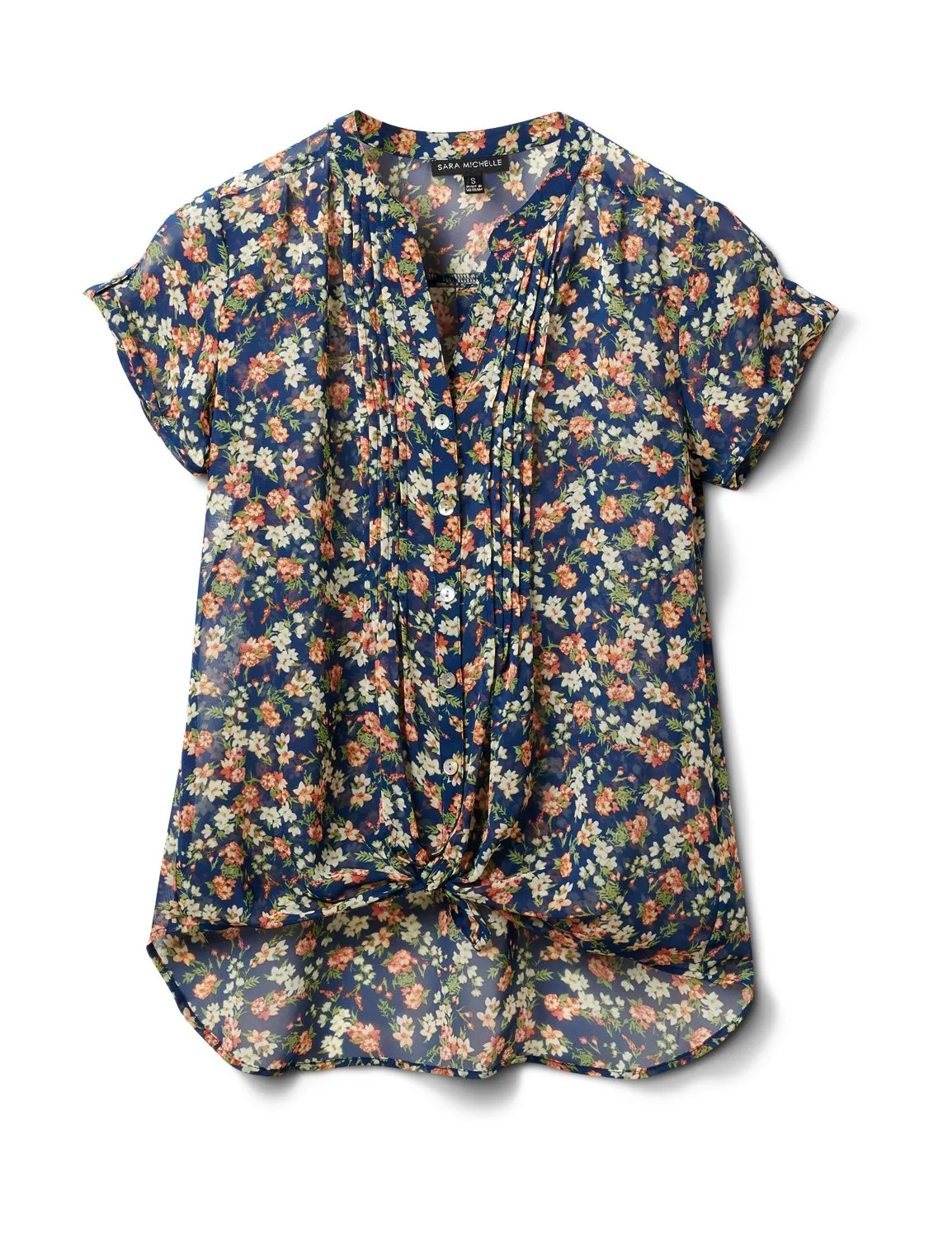 Floral Button Front Blouse