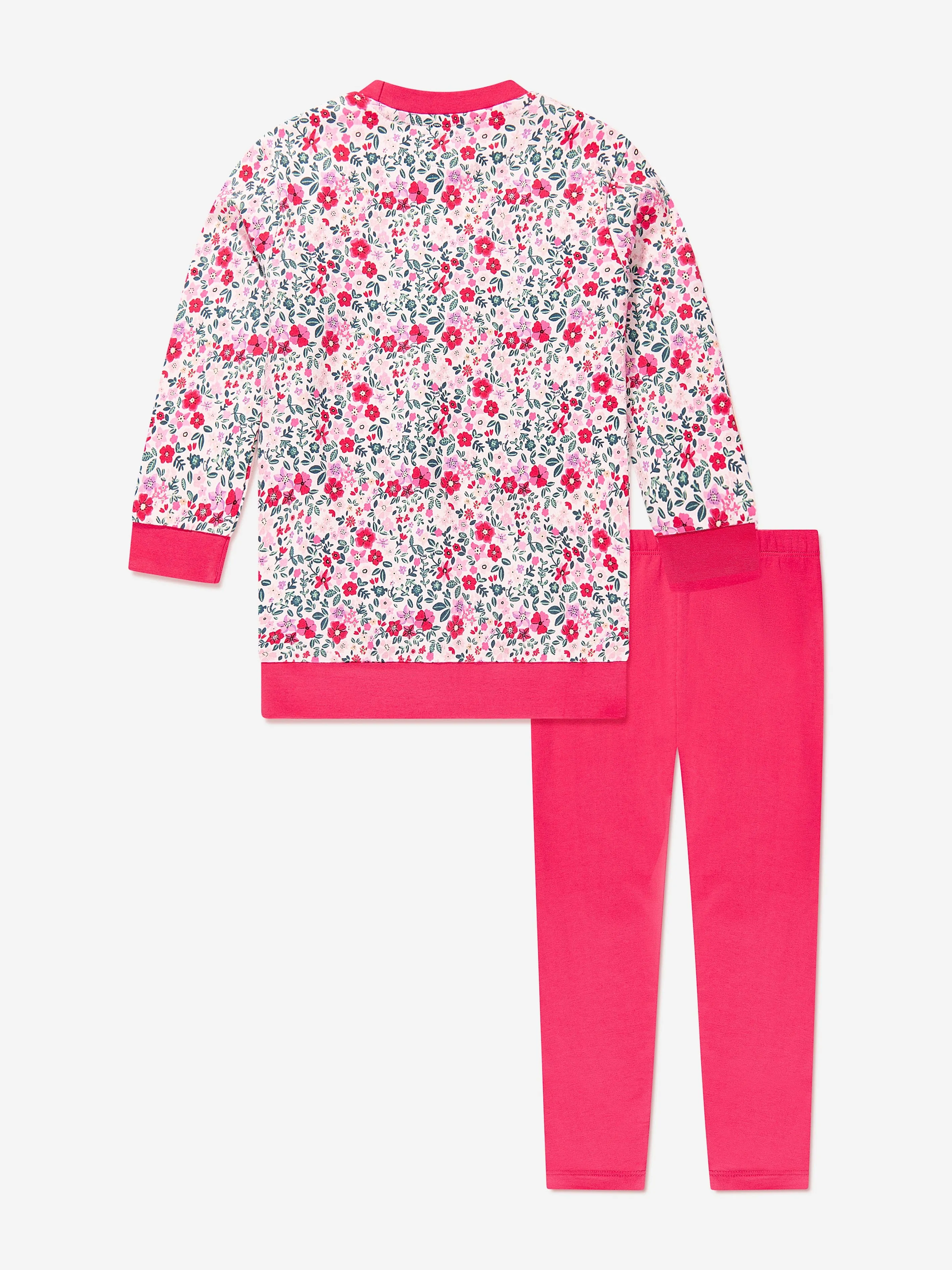 Guess Girls Floral Leggings Set in Red