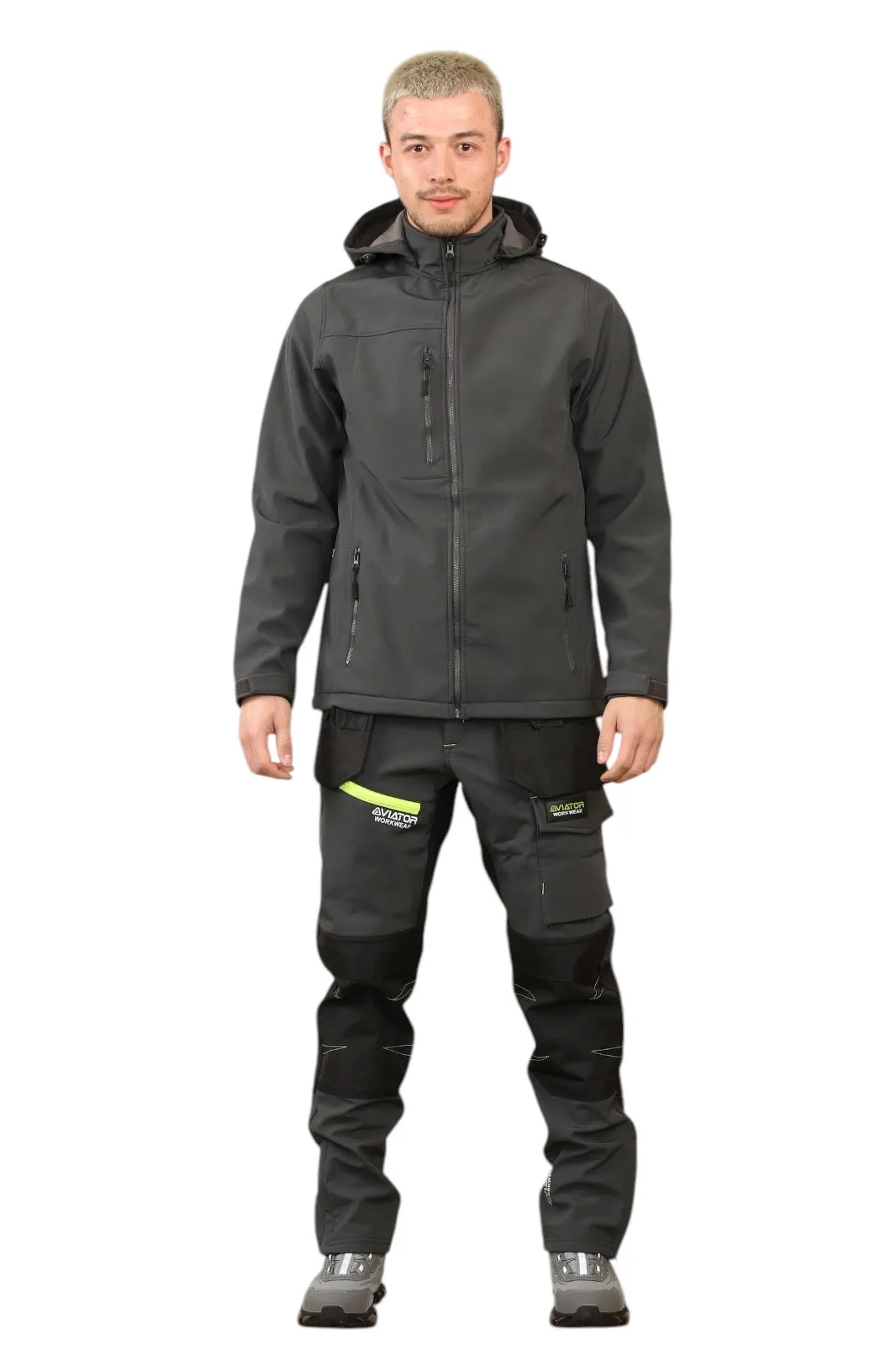 Men's Waterproof  Softshell cargo Workwear Trousers Removeable Pockets