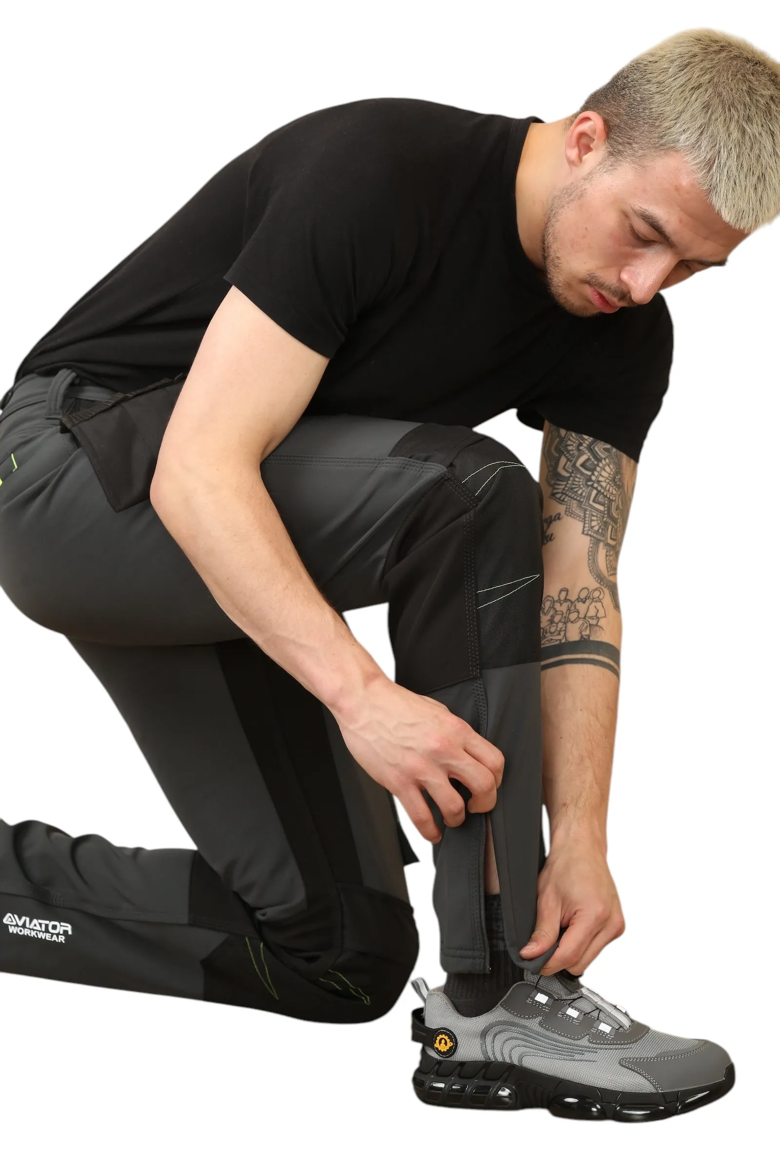 Men's Waterproof  Softshell cargo Workwear Trousers Removeable Pockets