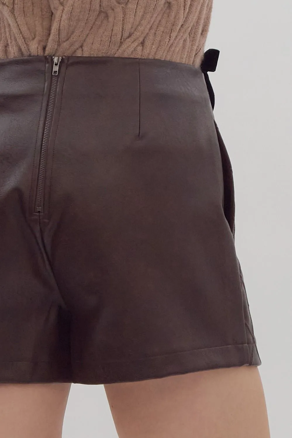 Quilted Leather Skort